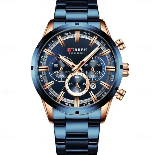 CURREN Men Watch Top Brand Luxury Sports Quartz Mens Watches Full Steel Waterproof Chronograph Wristwatch Men Relogio Masculino