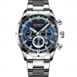 CURREN Men Watch Top Brand Luxury Sports Quartz Mens Watches Full Steel Waterproof Chronograph Wristwatch Men Relogio Masculino