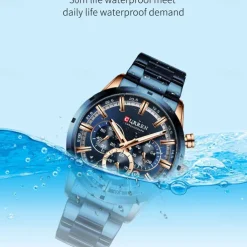 CURREN Men Watch Top Brand Luxury Sports Quartz Mens Watches Full Steel Waterproof Chronograph Wristwatch Men Relogio Masculino