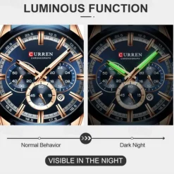 CURREN Men Watch Top Brand Luxury Sports Quartz Mens Watches Full Steel Waterproof Chronograph Wristwatch Men Relogio Masculino
