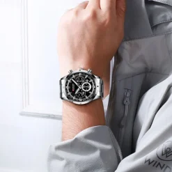 CURREN Men Watch Top Brand Luxury Sports Quartz Mens Watches Full Steel Waterproof Chronograph Wristwatch Men Relogio Masculino