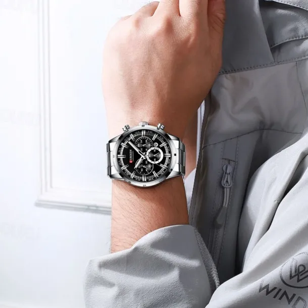 CURREN Men Watch Top Brand Luxury Sports Quartz Mens Watches Full Steel Waterproof Chronograph Wristwatch Men Relogio Masculino