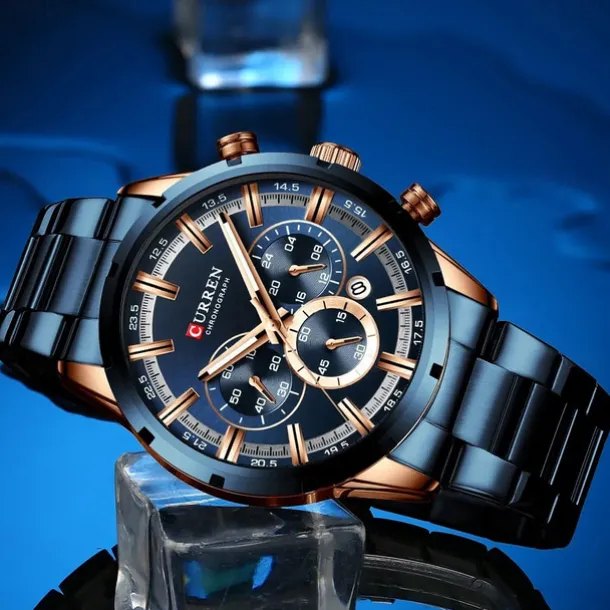 CURREN Men Watch Top Brand Luxury Sports Quartz Mens Watches Full Steel Waterproof Chronograph Wristwatch Men Relogio Masculino