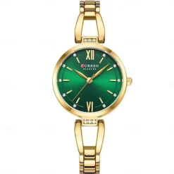 CURREN Women Quartz Watch Minimalist Fashion Wristwatch Waterproof Decoration Stainless Steel Watch