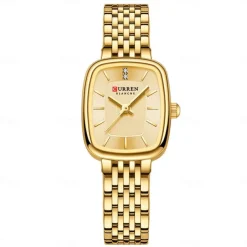 CURREN Women Quartz Watch Creative Minimalist Fashion Casual Waterproof Decoration Stainless Steel Watch