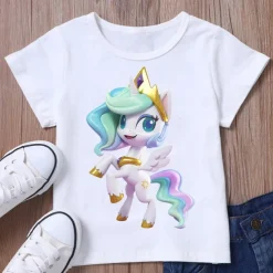 Cute Fashion Animal Short Sleeve Kids 3D Printed T-Shirt Men's And Girls Crewneck Short Sleeve