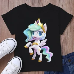 Cute Fashion Animal Short Sleeve Kids 3D Printed T-Shirt Men's And Girls Crewneck Short Sleeve