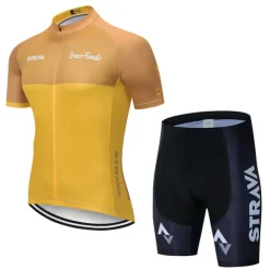 cycling jersey strava cycling jersey short sleeve set maillot ciclismo uniformes quick-dry bike clothing mtb jersey (color : c4, size : l)