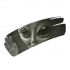 3D Alien Cracked Car Sticker Cool Self-Adhesive PVC Vinyl Auto Racing Decal For Covering Scratches & Pull Flowers11.8 X 7.87 in