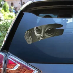 3D Alien Cracked Car Sticker Cool Self-Adhesive PVC Vinyl Auto Racing Decal For Covering Scratches & Pull Flowers11.8 X 7.87 in