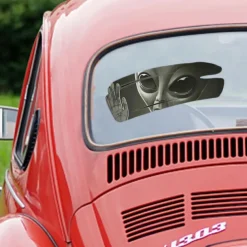 3D Alien Cracked Car Sticker Cool Self-Adhesive PVC Vinyl Auto Racing Decal For Covering Scratches & Pull Flowers11.8 X 7.87 in