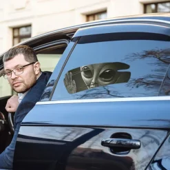 3D Alien Cracked Car Sticker Cool Self-Adhesive PVC Vinyl Auto Racing Decal For Covering Scratches & Pull Flowers11.8 X 7.87 in