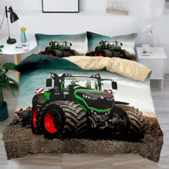 3D Bedding Farm Tractor print Print Duvet Cover Bedding Sets Comforter Cover with 1 print Print Duvet Cover or Coverlet，2 Pillowcases for Double/Queen/King