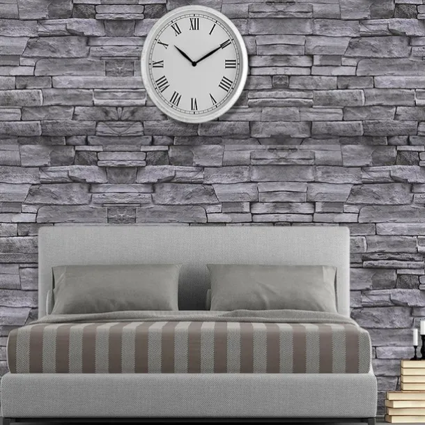 3D Brick Wallpaper Stone Self-Adhesive Peel and Stick Removable Contact Paper Refurbish Apartment Dorm Shop Strange Wall Brick Sticker For Bathroom Decor 17.7''x39.37''