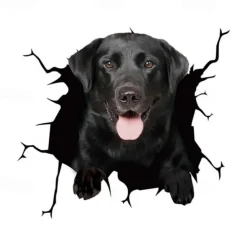 3D Car Stickers Auto Rear Window Puppy Broken Window Stickers French Bulldog Car Stickers Vinyl Decals