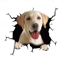 3D Car Stickers Auto Rear Window Puppy Broken Window Stickers French Bulldog Car Stickers Vinyl Decals