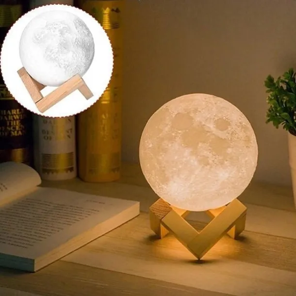 3D Moon Lamp 16 Colors Change Galaxy Moon LED Night Light USB Remote&Touch Control Gifts for Girls Boys Kids Women Birthday