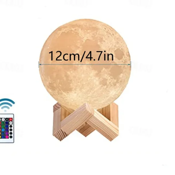 3D Moon Lamp 16 Colors Change Galaxy Moon LED Night Light USB Remote&Touch Control Gifts for Girls Boys Kids Women Birthday