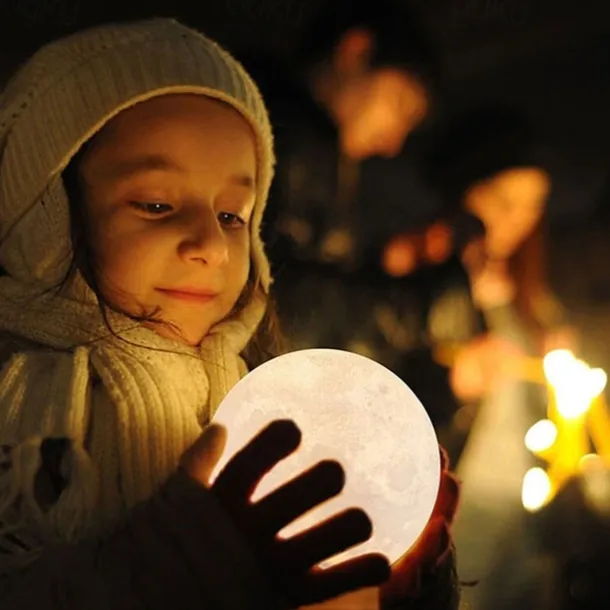 3D Moon Lamp 16 Colors Change Galaxy Moon LED Night Light USB Remote&Touch Control Gifts for Girls Boys Kids Women Birthday