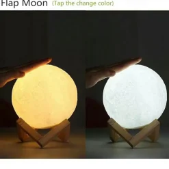 3D Moon Lamp 16 Colors Change Galaxy Moon LED Night Light USB Remote&Touch Control Gifts for Girls Boys Kids Women Birthday