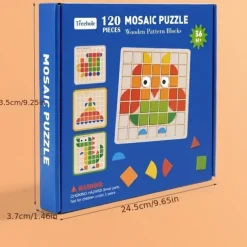 3D Mosaic Puzzles - Multi-colored Multi-shaped Educational Desktop Games Building Blocks Ideal Christmas and Halloween Gifts for Children