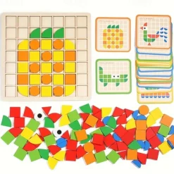 3D Mosaic Puzzles - Multi-colored Multi-shaped Educational Desktop Games Building Blocks Ideal Christmas and Halloween Gifts for Children