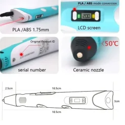 3D Pencil DIY 3D Printing Pen Making Graffiti PLA Wire Graphic Art Kids Toy Festival Birthday Gift for Christmas Gifts