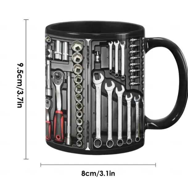 3D Print Mechanic Toolbox Set Mug, Ceramic Coffee Mug, Mechanic Toolbox Print Cup,Gifts for Men