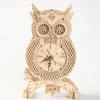 3D Wooden Puzzle For Adults Owl Clock Model Kit Desk Clock Home Decor Unique Gift For Kids On Birthday/Festival Day