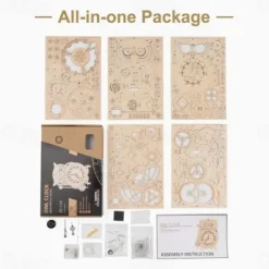 3D Wooden Puzzle For Adults Owl Clock Model Kit Desk Clock Home Decor Unique Gift For Kids On Birthday/Festival Day