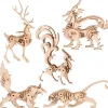 3D Wooden Puzzles Animal Model - Collectibles Wooden Model Kits for Adults Desk Display Gift for Boys/Girls(5 pcs)