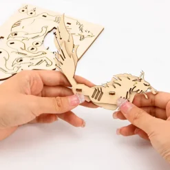 3D Wooden Puzzles Animal Model - Collectibles Wooden Model Kits for Adults Desk Display Gift for Boys/Girls(5 pcs)