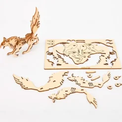 3D Wooden Puzzles Animal Model - Collectibles Wooden Model Kits for Adults Desk Display Gift for Boys/Girls(5 pcs)