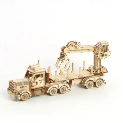 3D Wooden Puzzles DIY Model Truck Crane Puzzle Toy Gift for Adults and Teens Festival/Birthday Gift