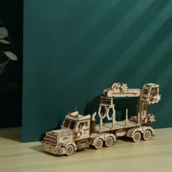 3D Wooden Puzzles DIY Model Truck Crane Puzzle Toy Gift for Adults and Teens Festival/Birthday Gift