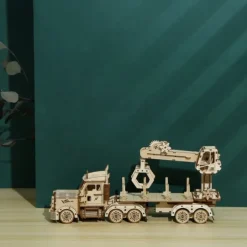 3D Wooden Puzzles DIY Model Truck Crane Puzzle Toy Gift for Adults and Teens Festival/Birthday Gift