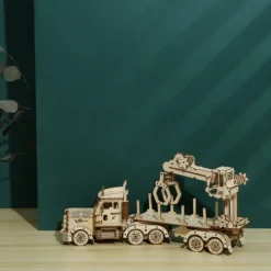 3D Wooden Puzzles DIY Model Truck Crane Puzzle Toy Gift for Adults and Teens Festival/Birthday Gift