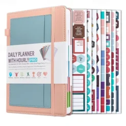 Daily Planner Notebook Productivity Planner Weekly & Monthly Planner Appointment Book To-Do List & Notebook A5 Size 1 PCS