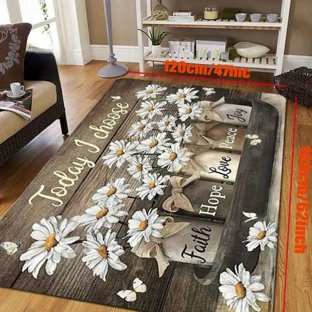 Daisy Kitchen Rugs Anti Slip Door Mats for Kitchen Floor Kitchen Rugs and Mats Non Skid Waterproof Kitchen Runner Comfort Standing Mat