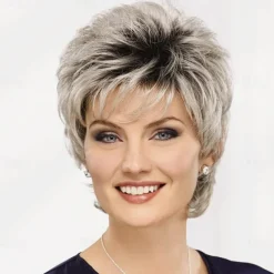 Daisy WhisperLite Wig Updated Shag Wig with Flirty Fringe and Flattering Layers / Multi-Tonal Shades of Blonde Silver Brown and Red