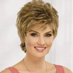 Daisy WhisperLite Wig Updated Shag Wig with Flirty Fringe and Flattering Layers / Multi-Tonal Shades of Blonde Silver Brown and Red