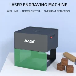 DAJA DJ6 Laser Engraver DIY Marking Portable Engraving Machine for DIY Handcraft Logo Mark Printer 80x80mm Carving Area with 4PCS Raised Columns Goggles Support Wireless Mobile Connection Wood