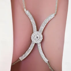 Dance Accessories Dance Costumes Exotic Dancewear 1 Necklace Rhinestone Glitter Metal Chain Women's Performance Training Sleeveless High Alloy