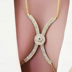 Dance Accessories Dance Costumes Exotic Dancewear 1 Necklace Rhinestone Glitter Metal Chain Women's Performance Training Sleeveless High Alloy