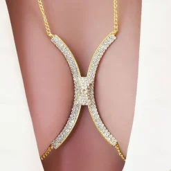 Dance Accessories Dance Costumes Exotic Dancewear 1 Necklace Rhinestone Glitter Metal Chain Women's Performance Training Sleeveless High Alloy