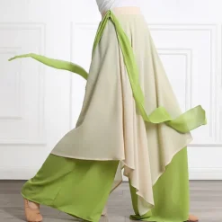 Dance Basic Women's Daily Bottoms Activewear Pants Sashes / Ribbons Ruching Splicing Women's Training Performance High Chiffon