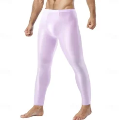 Dance Costumes Activewear Pole dance Pants Pure Color Men's Performance Training High Nylon