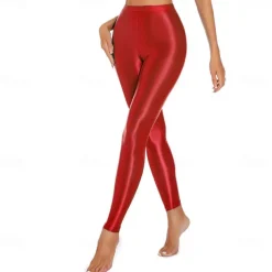 Dance Costumes Activewear Exotic Dancewear Pants Pure Color Women's Performance Training High Chinlon