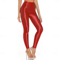 Dance Costumes Activewear Exotic Dancewear Pants Pure Color Women's Performance Training High Chinlon