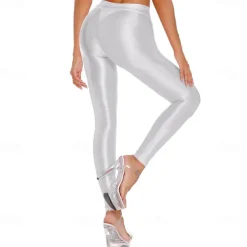 Dance Costumes Activewear Exotic Dancewear Pants Pure Color Women's Performance Training High Chinlon